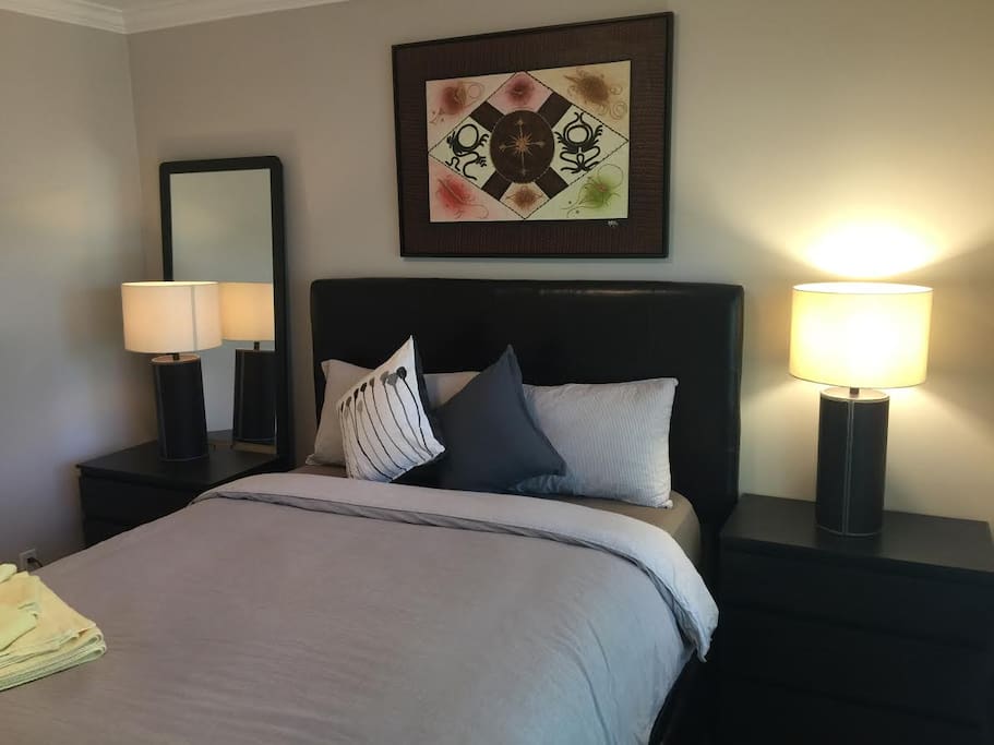 Queen size bed with very comfortable mattress