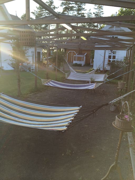 Boccia court also used as a hammock-park :)