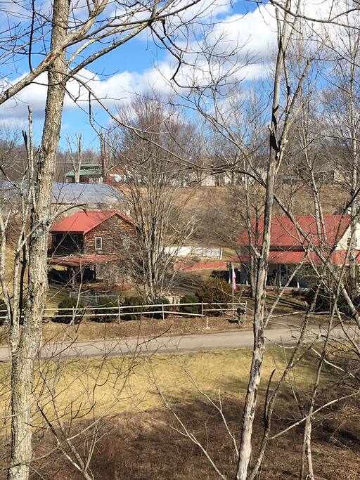 From a distance. Cabin is smaller bldg