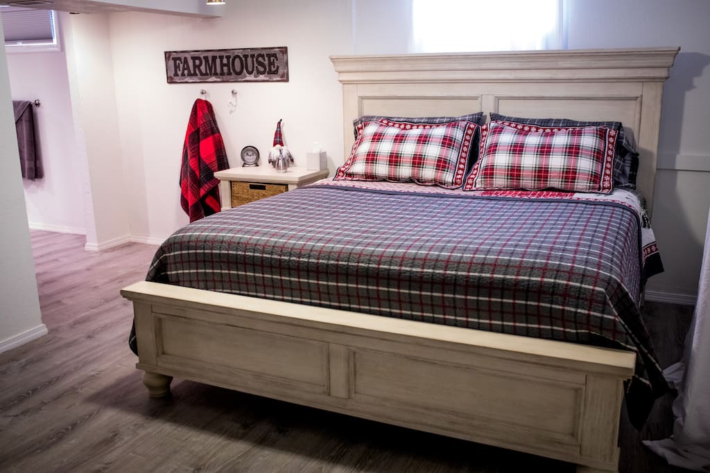 Snuggle in the king size beds with clean, fresh linens