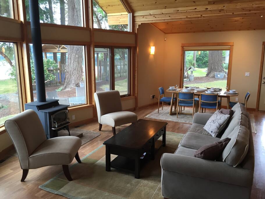 Great room with great views. Big comfy couch for that book you've been saving.