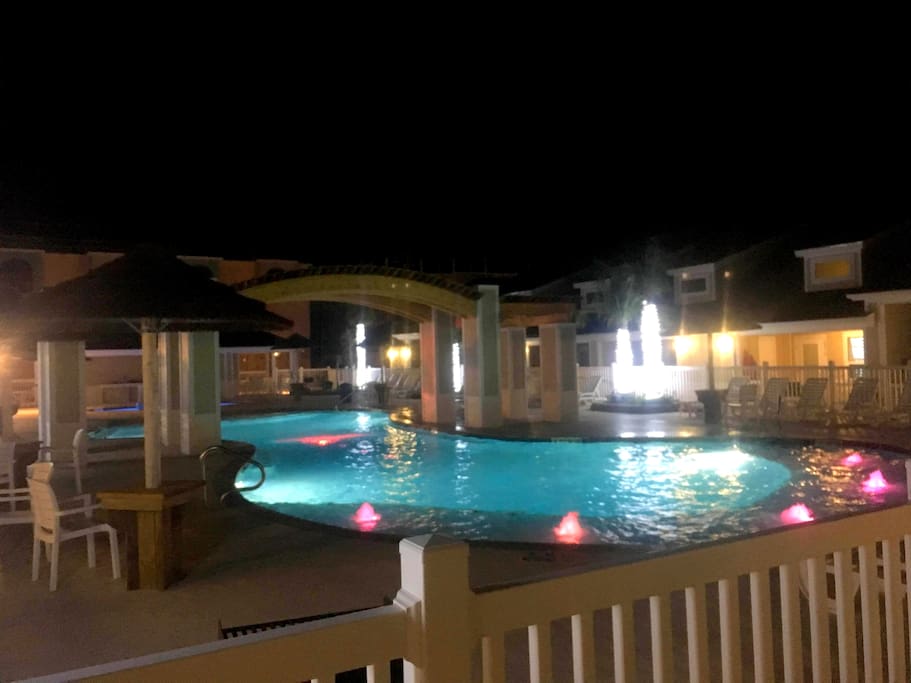 The nightlife view of the Pool