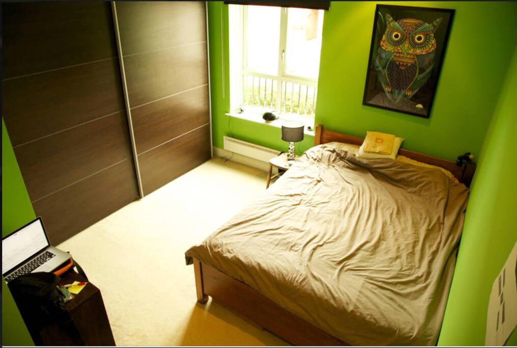 Master Bedroom with Double bed & ensuite just off to the left - Lots of natural light