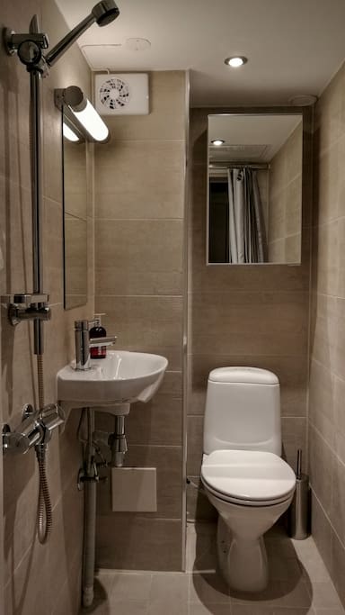 Small and modern bathroom.