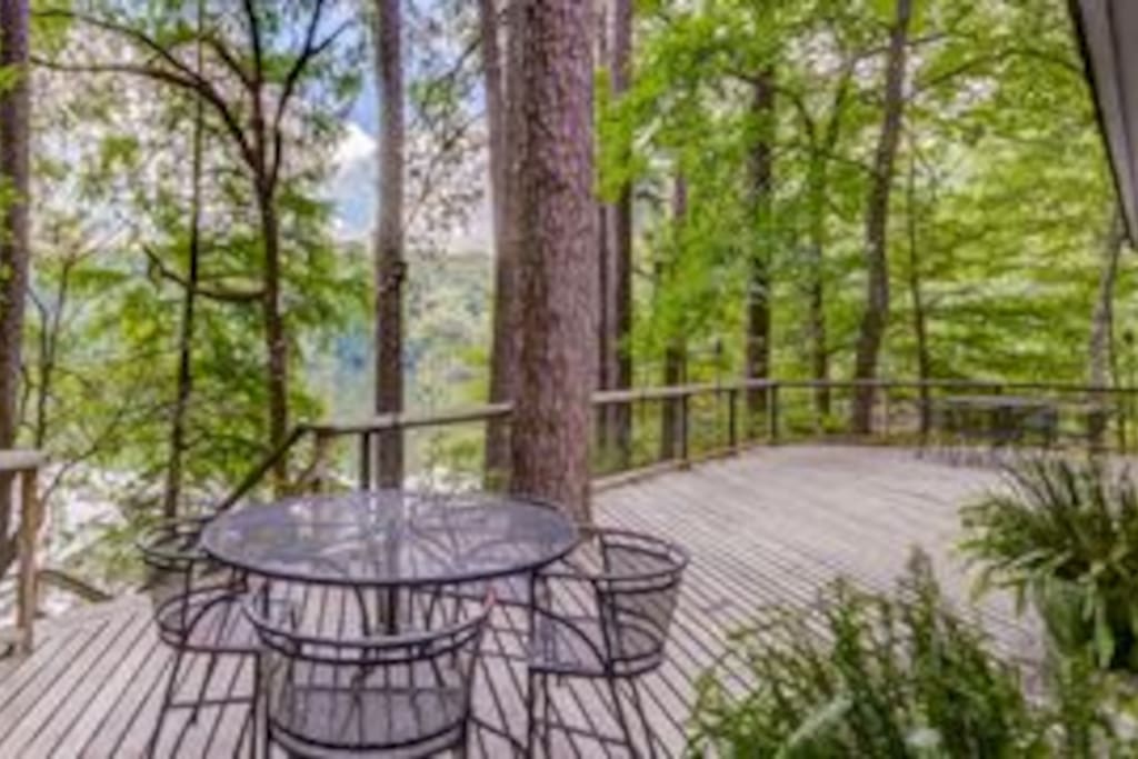 Spacious Deck with Lake Views