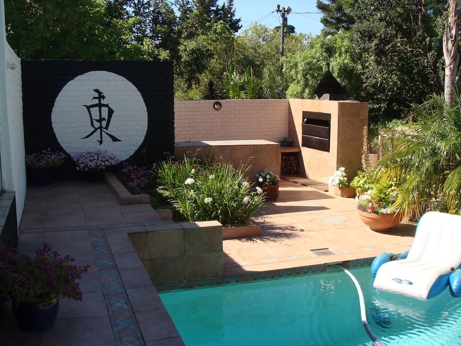 You are welcome to make use of the lovely outside pool and barbeque area.