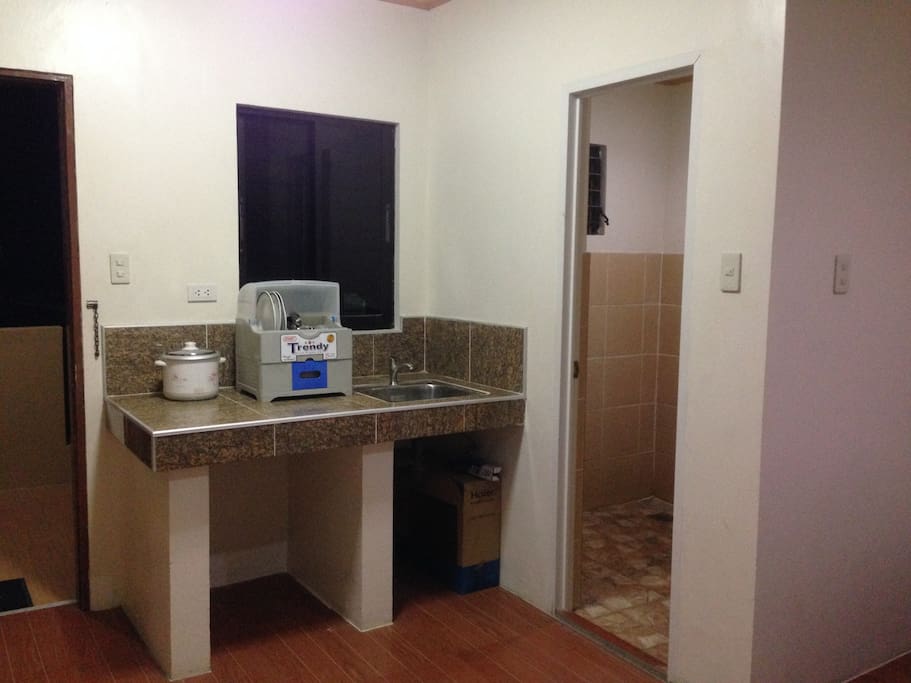 a small kitchen sink