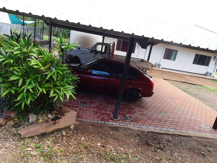 undercover car parking at front
