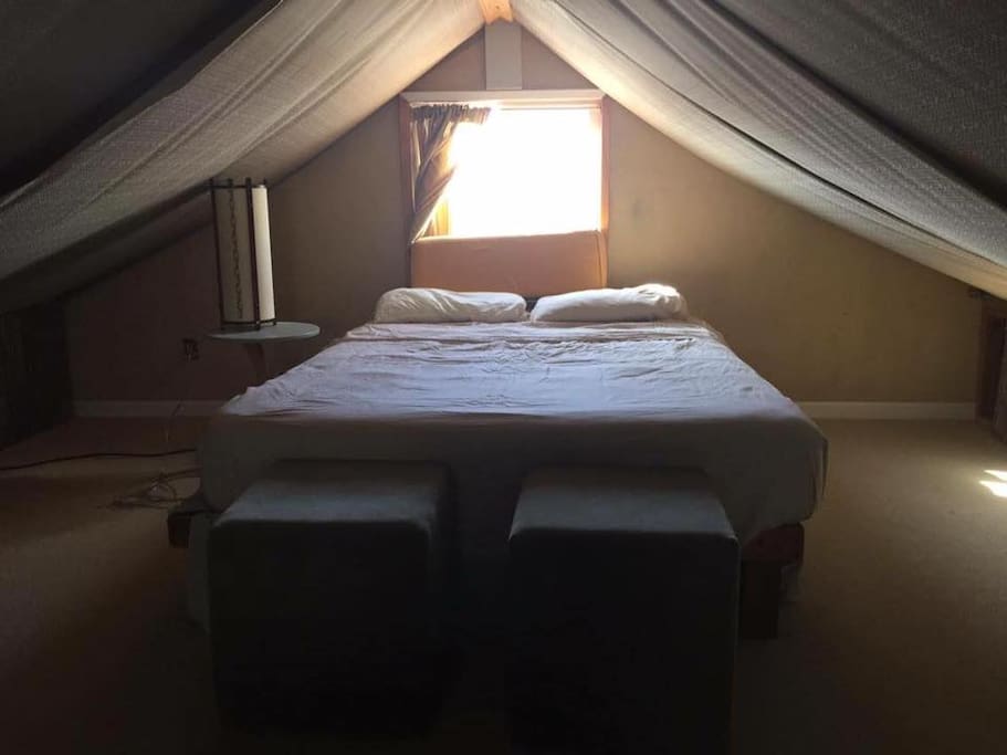 The loft bedroom bed