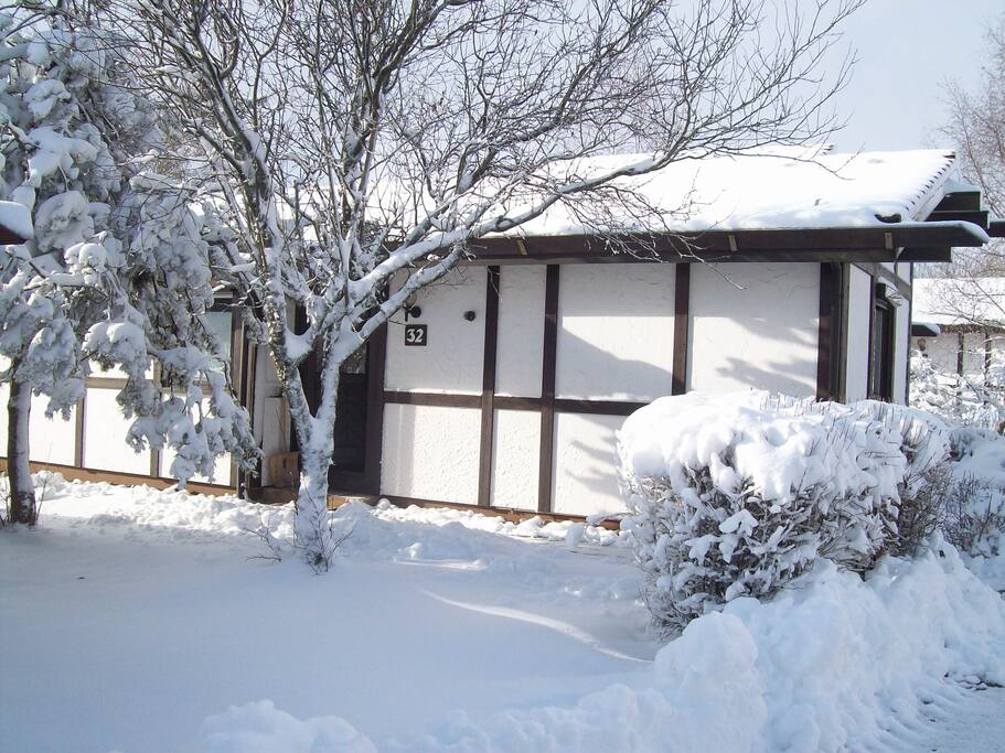 Ferienhaus im Winter
