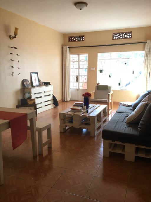 The living area (view from hallway)