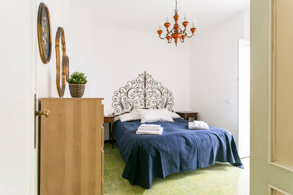 The Bedroom: the comfortable double bed with soft bed-linen and towels