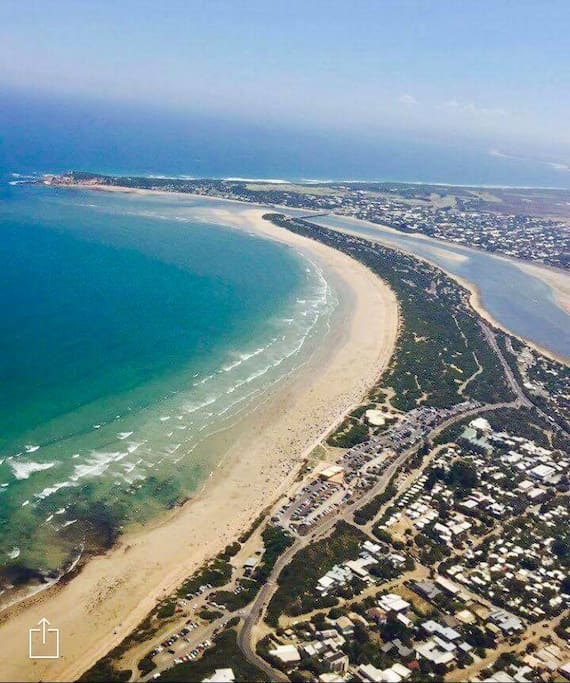 Aerial of Ocean Grove beach
