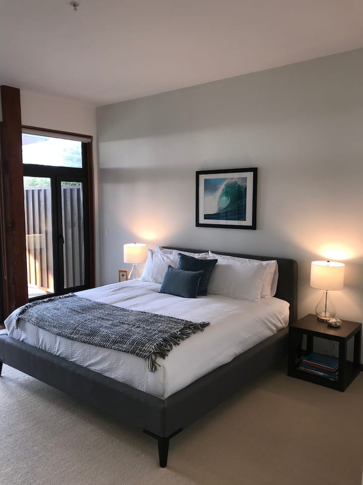 master bedroom with King size bed and walk-in closet