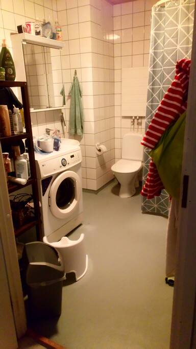 bathroom and sauna