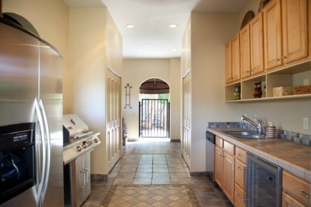 Outdoor kitchen.