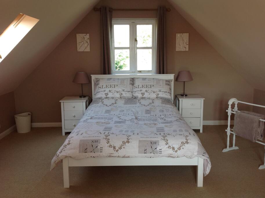 Lovely double bed.