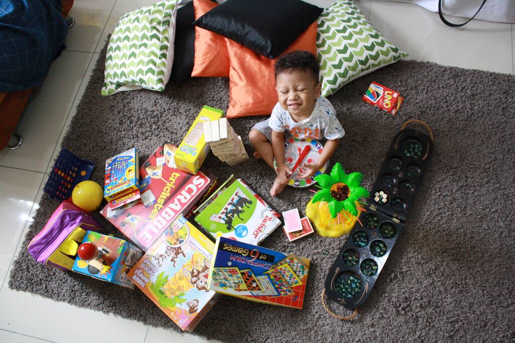 Board games and books especially for kids