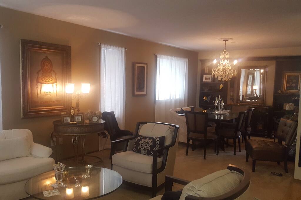 Living room and dining room for your pleasure.