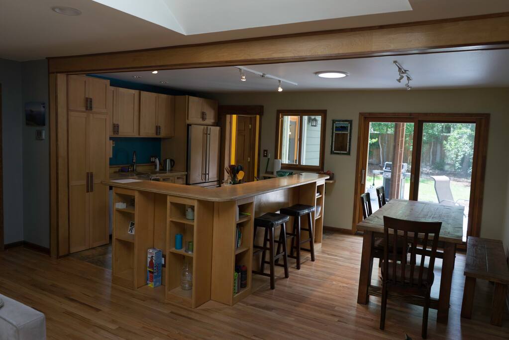 Kitchen + dining + sitting