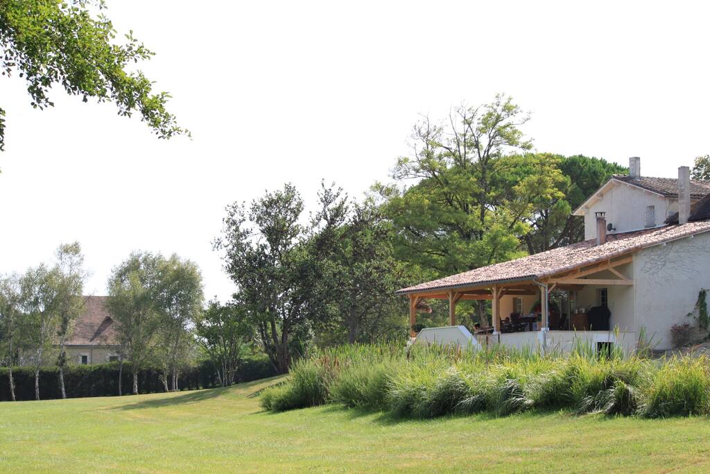 garden patio with river views