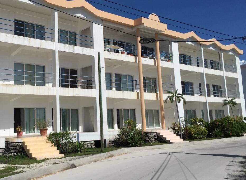 We are located just across the street from the Caribbean Sea