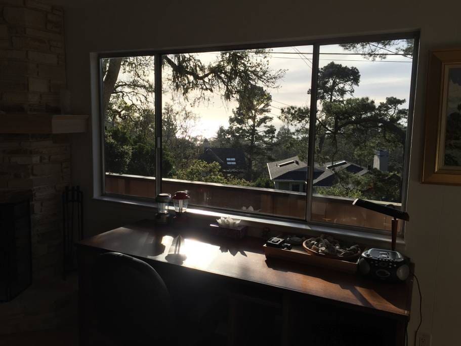 Bay views from the living room and master bedroom.