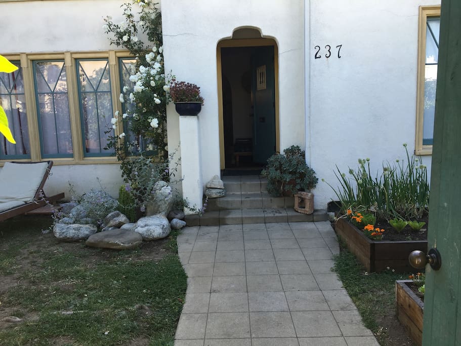 Entrance to house from front gate/entrance to garden.