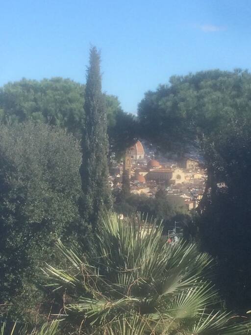 la vista di Firenze e la Cupola del Duomo che si vede da casa