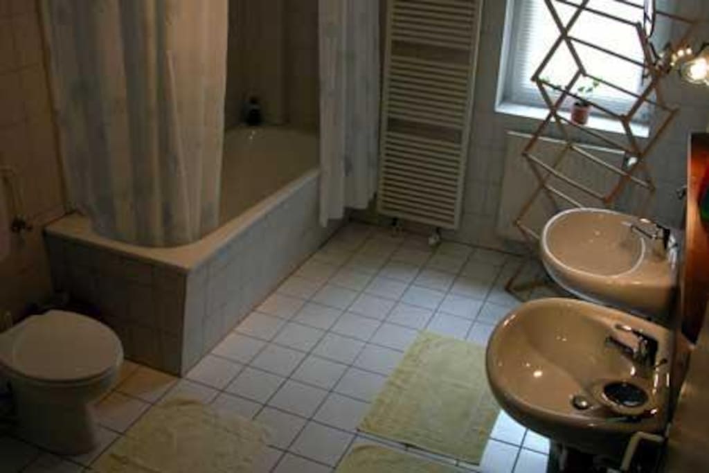 Großes Bad mit Badewanne