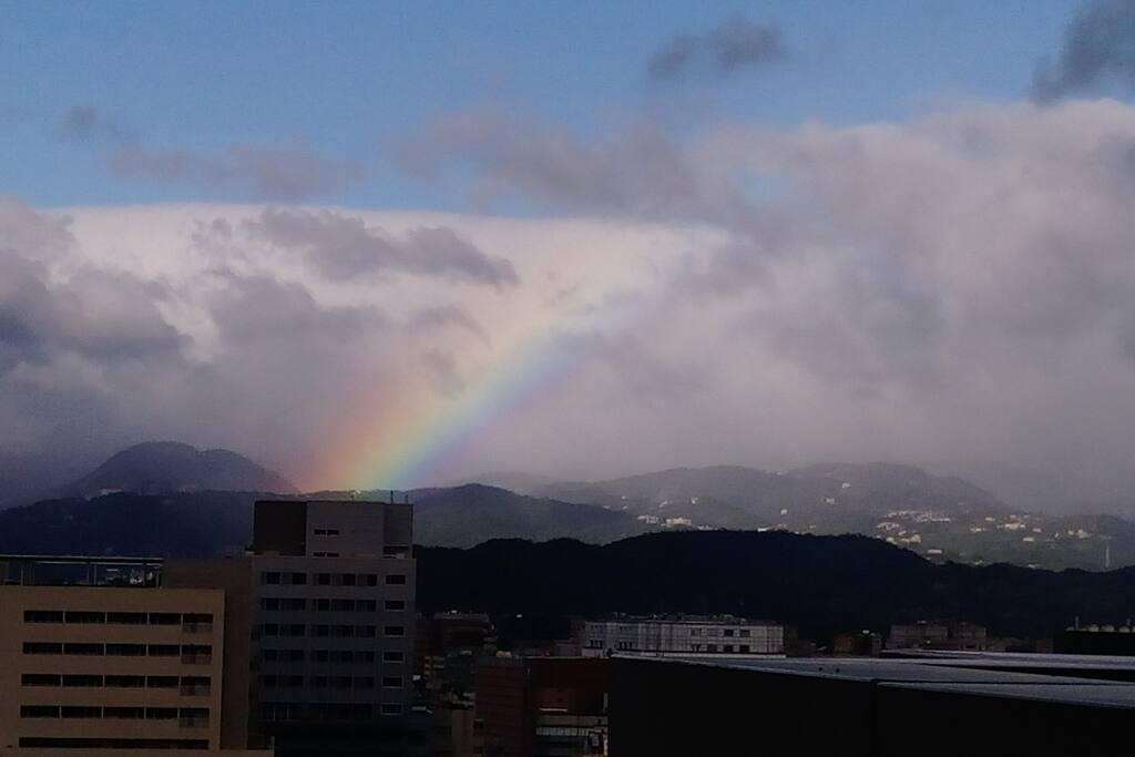 Actual view from the window, shot on a budget mobile phone. Monday, November 30, 2017.