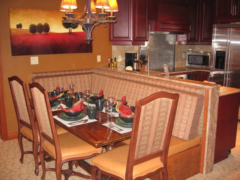 Spacious dining area