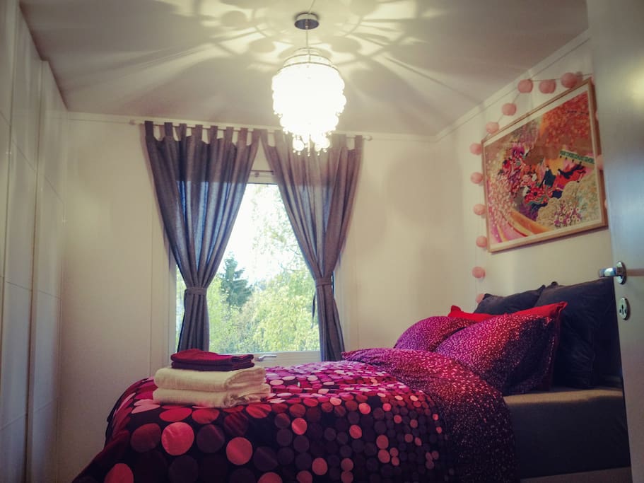 Sunny bedroom in the day