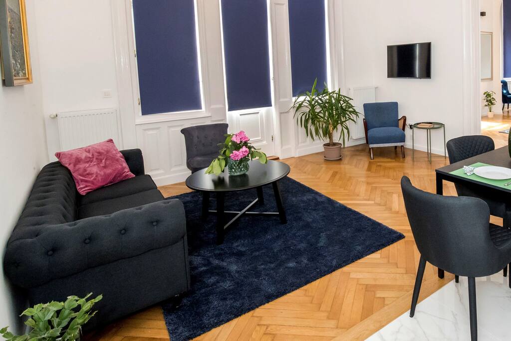 Living room with kitchen