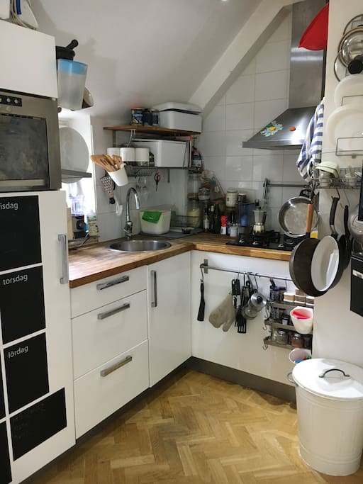 Kitchen - with hob and microwave. No oven though.
