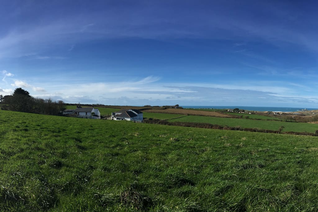 Panoramic view of the farm and beyond