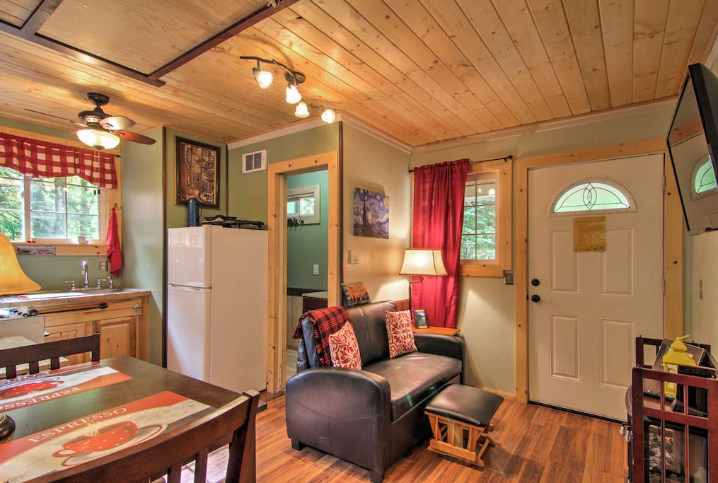 Relish the home's quaint accommodations that boast the comforts of home.