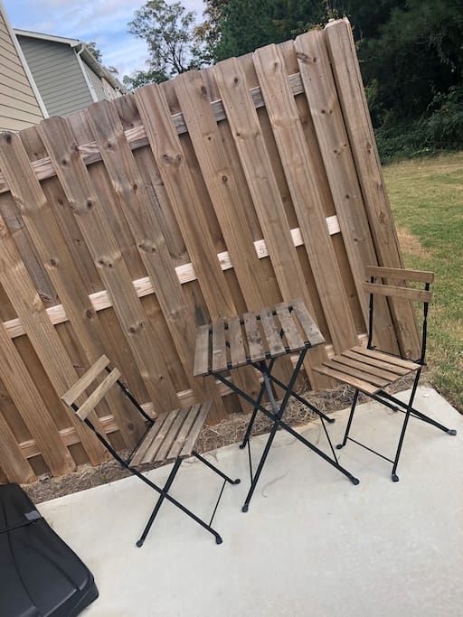 Back yard sitting area