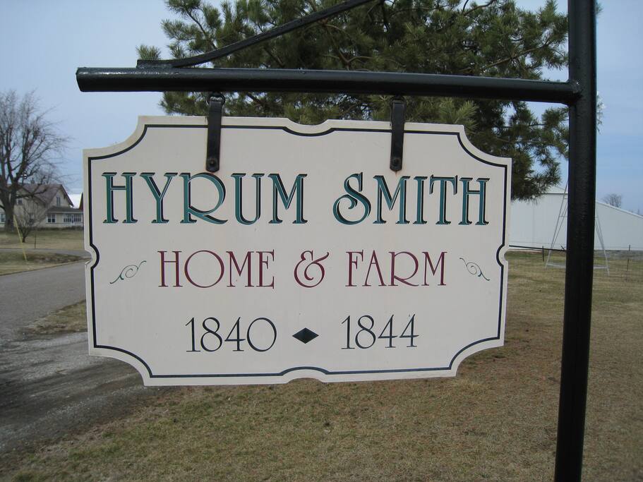 This sign hangs out front.