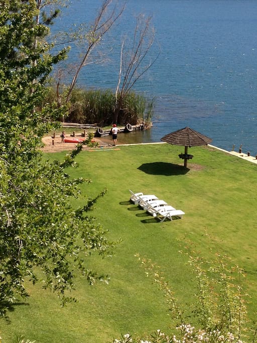 private garden lake side