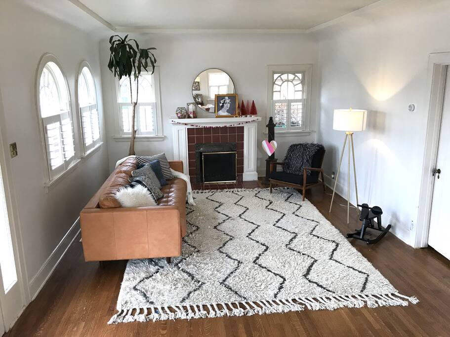 Front room. Sunsets light up the room.