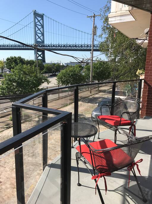 Take in the beautiful river view from our balcony