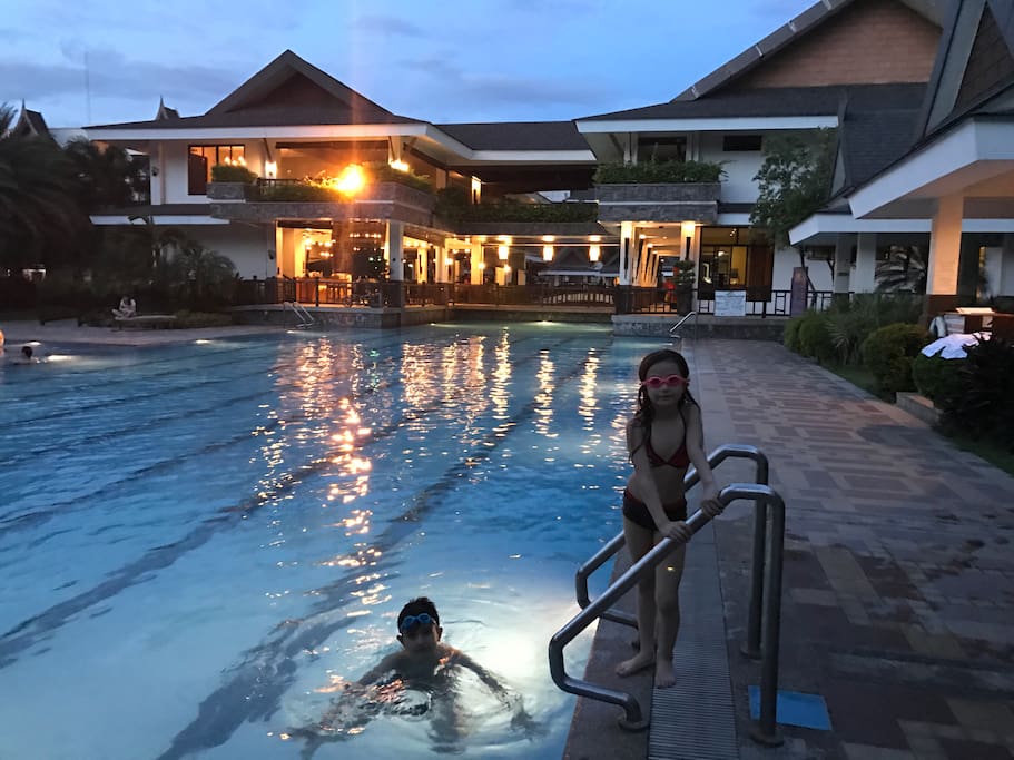 Spacious lap pool