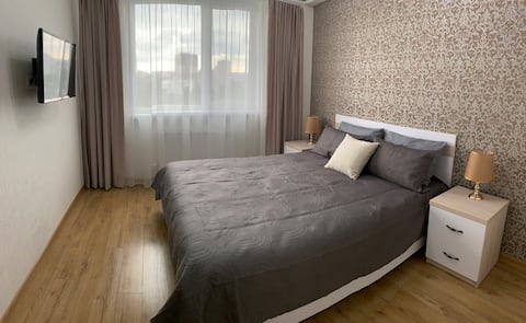 An  entire apartment in the heart of the city . Comfort and coziness.