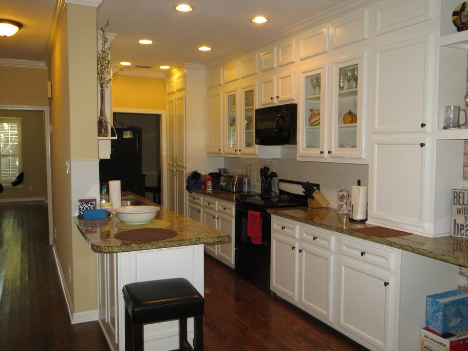 Spacious kitchen with new appliances