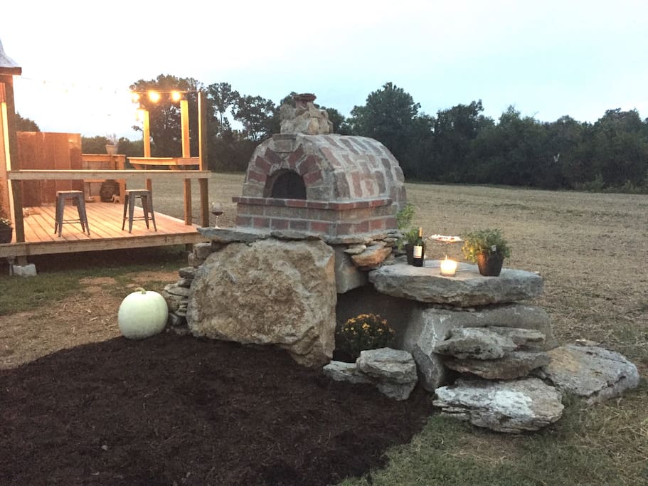 natural stone top pizza oven // cook anything you'd like!