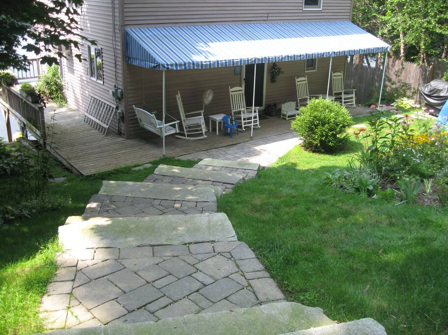 Deck by gardens
