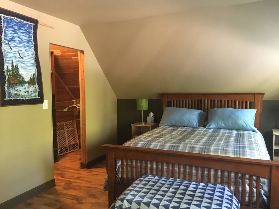 Large master suite with cedar-lined walk-in closet