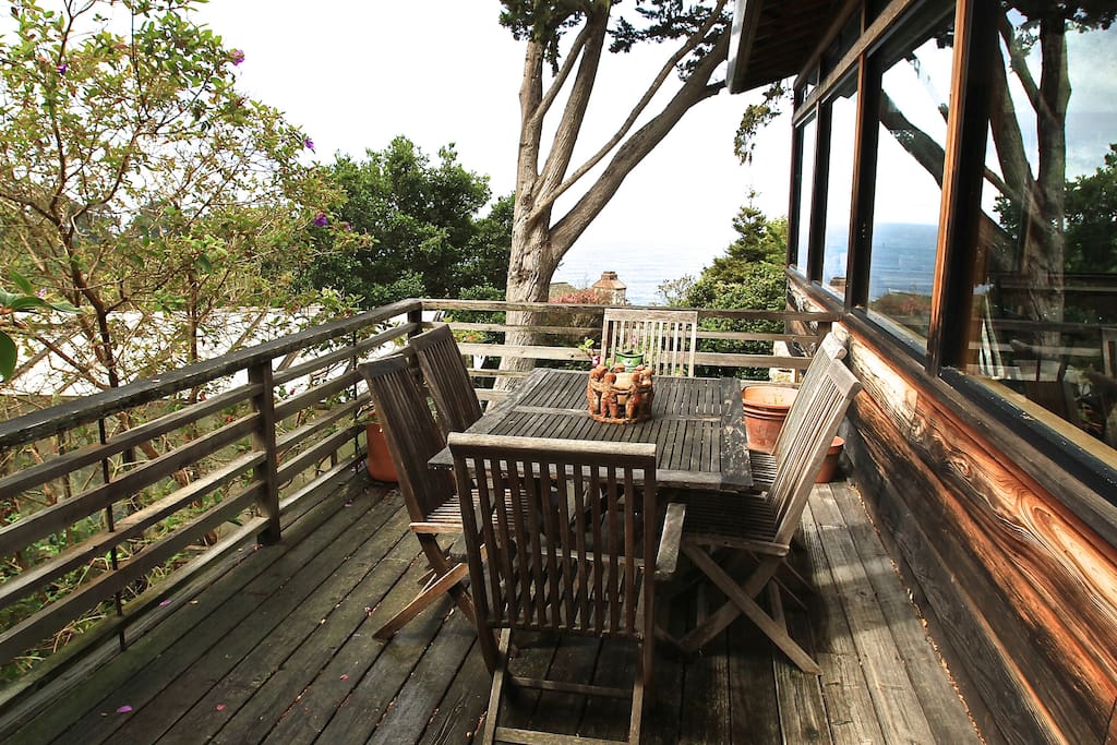 View from deck looking west towards the Pacific Ocean
