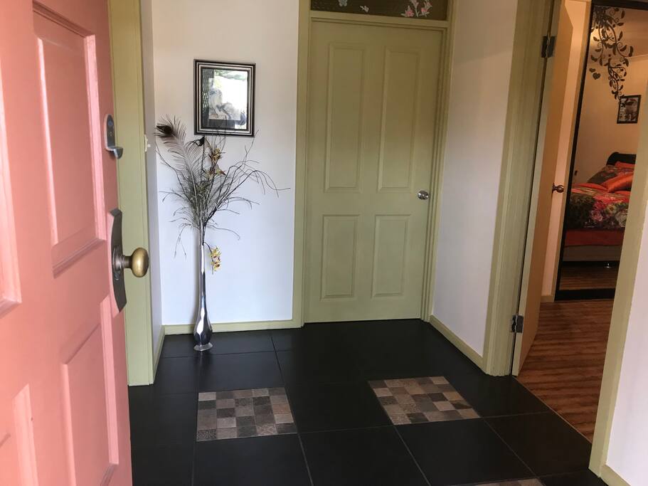 This is the very large entrance with double opening front doors